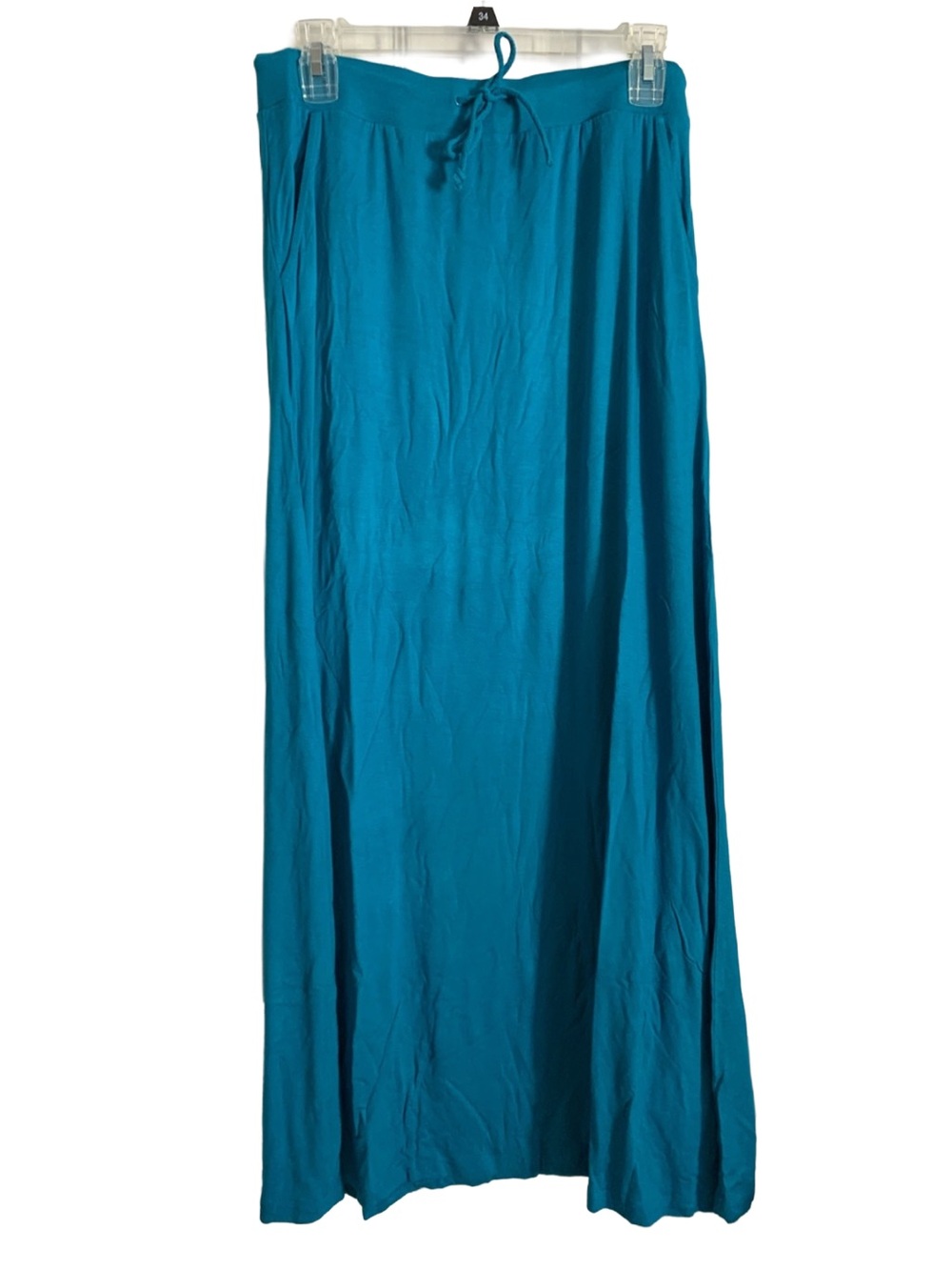 SOCIOLOGY Women’s Bright Blue Unlined Drawstring Elastic Waist Maxi Skirt